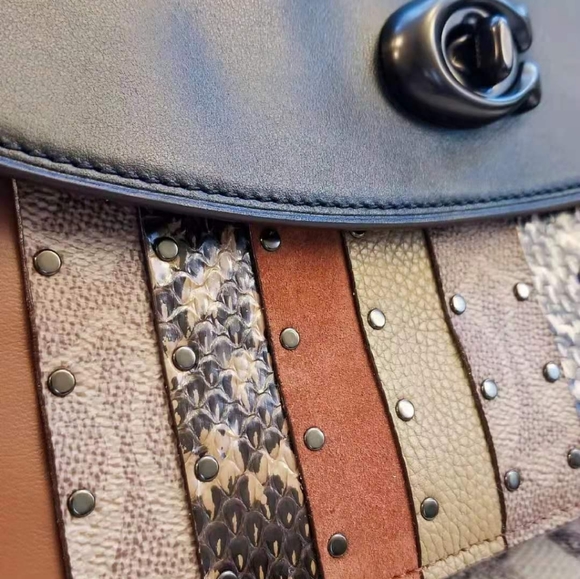 Coach Parker Top Handle With Signature Canvas Patc - Picture 3 of 8